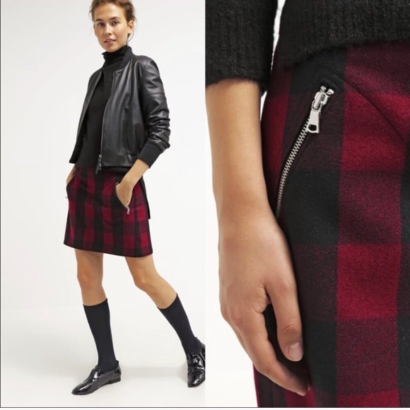 GAP Dresses & Skirts - Gap buffalo plaid wool blend lined mini skirt 10